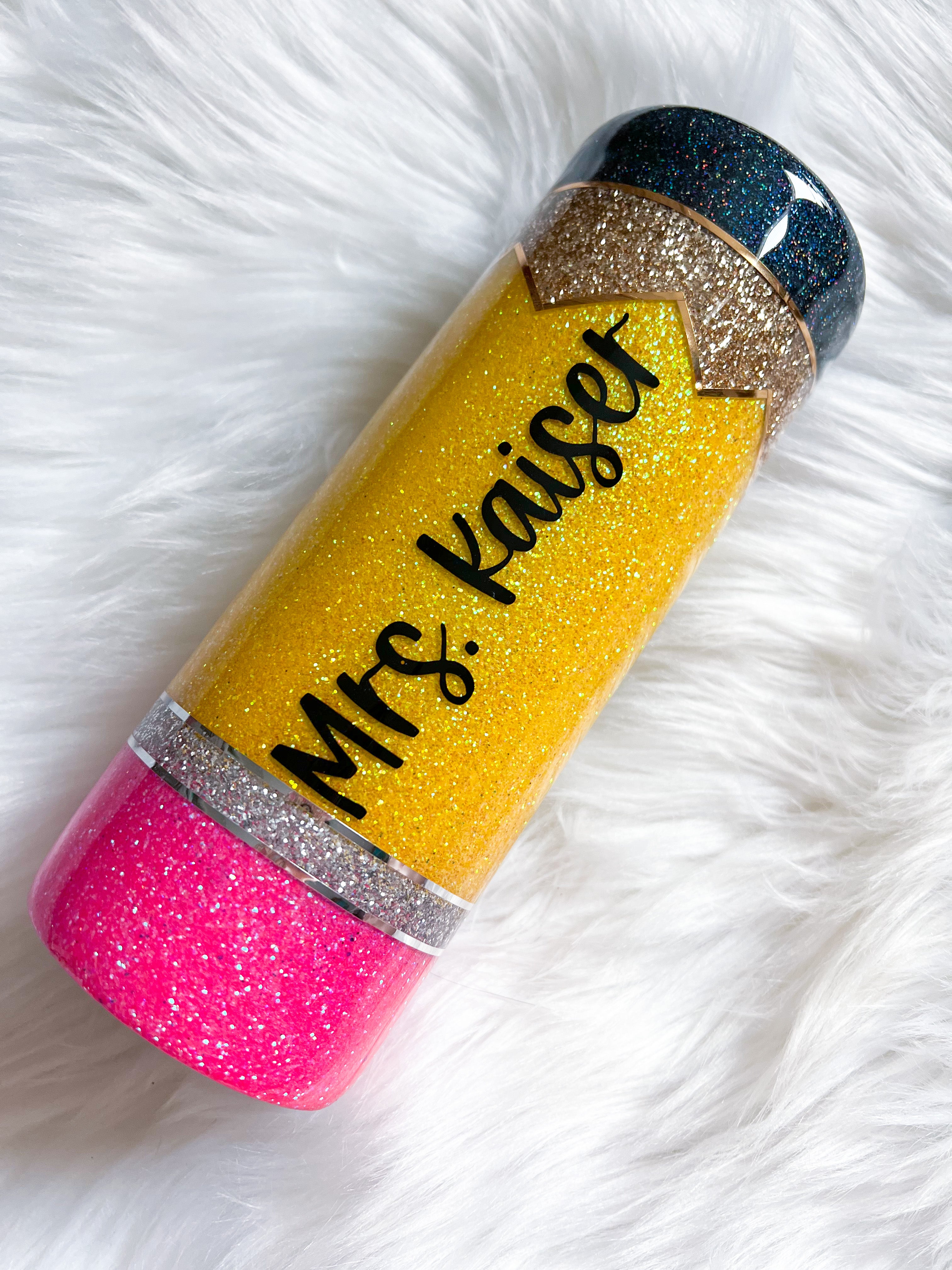 Pencil Glitter Tumbler – sprinkledinsunshine